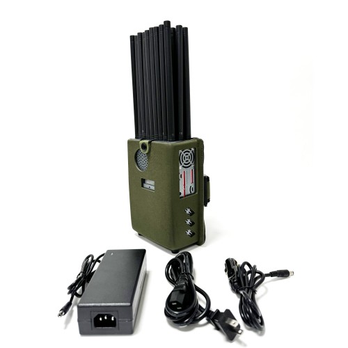 New Handheld 28 Bands FM Radio Wi-Fi6E Wi-Fi2.4G Wi-Fi5G GPS LOJACK LORA UHF VHF 433 315 868 CDMA GSM 3G 4G 5G Cell Phone Signal Jammer, Battery capacity LCD Display, With Nylon Cover For Portable , 28 Watts Jamming up to 25m 