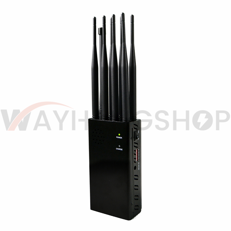Plus 8 Antennas Portable Cell Phone Jammer,Jamming 2G/3G/4G and LOJACK GPS WIFI Signals Bigger Battery 