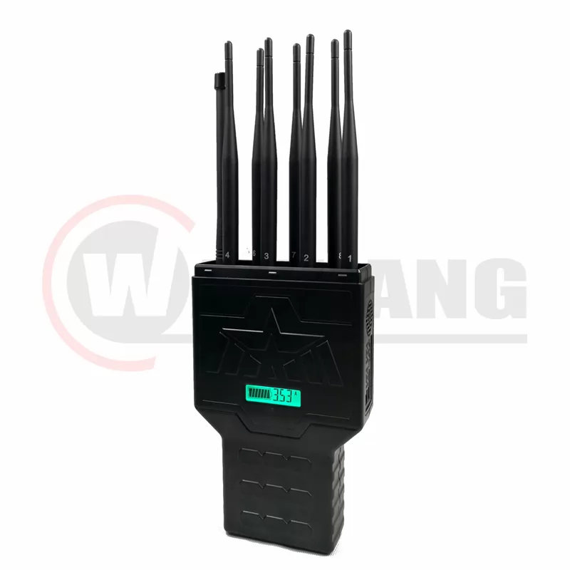 Unique High Power Handheld 8 Bands Cell Phone Signal Jammer 16Watt Jamming up to 30m