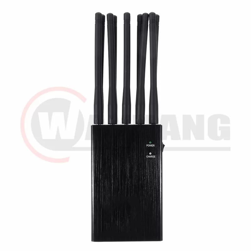 All in one Portable 10 Bands Cell Phone Signal Jammer Blocking GSM 3G 4G LTE GPS L1 Lojack Support 2 Hours Continue Working